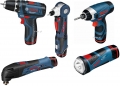 BOSCH MEGA ZESTAW: GSR, GDR, GOP, GWI, GLI 3x1,3Ah 10,8V L-BOXX