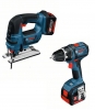 BOSCH ZESTAW INSTALATORA MEBLI 14,4 V-LI 2x2,6Ah + L-BOXX + ZESTAW BRZESZCZOTÓW + ZESTAW KIBICA