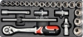 YATO ZESTAW NARZĘDZI DO SZUFLADY 24 PC Z ZESTAWEM NASADEK I AKCESORIÓW 1/2" YT-5537
