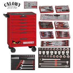 TengTools TSW26R282TC – Wózek narzędziowy PRO35™ z wyposażeniem 234 el. | 7 szuf