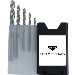 Krypton Zestaw 5 wierteł HSS-Co8 ULTRA – 4–10 mm | DIN 338 | Do stali i stopów CrNi