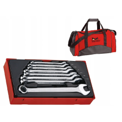 TENGTOOLS TT3592 – Zestaw Kluczy Płasko-Oczkowych Calowych, 8 szt., CrV, 5/16