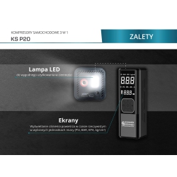 KS P20 KOMPRESOR SAMOCHODOWY 3W1