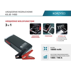 KS JS-1400 URZĄDZENIE ROZRUCHOWE POWER BANK